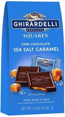 Ghirardelli Dark Chocolate Sea Salt Caramel Squares package
