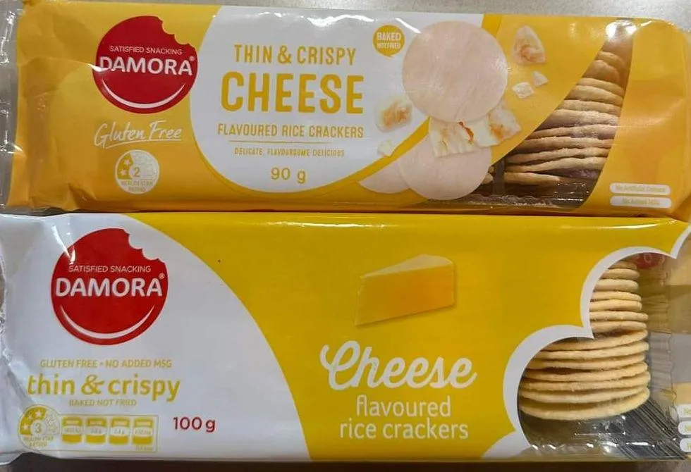 Damora rice crackers package photo