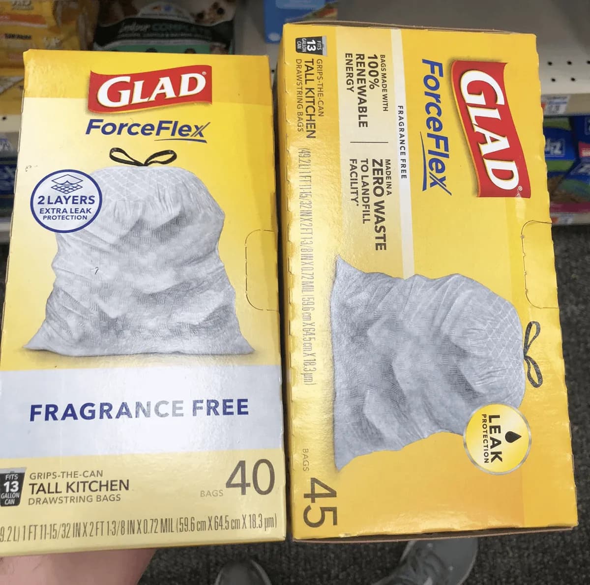 Glad Trash Bags — 45ct to 40ct