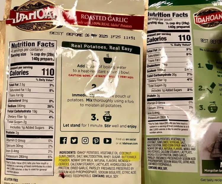 Idahoan Mashed Potatoes