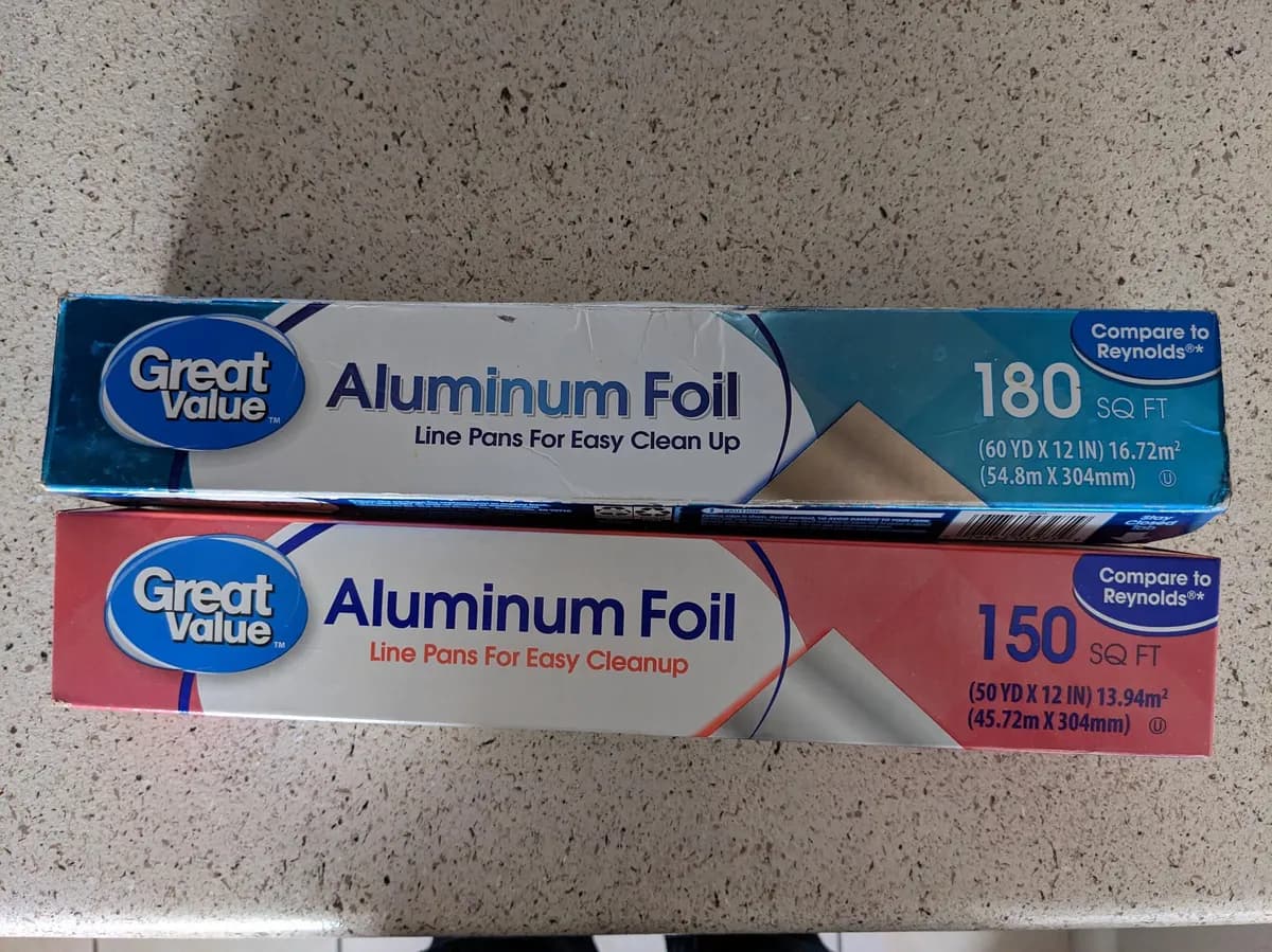 Great Value aluminum foil package