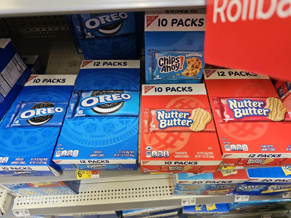 Nabisco Oreo and Chips Ahoy — 816g to 450g