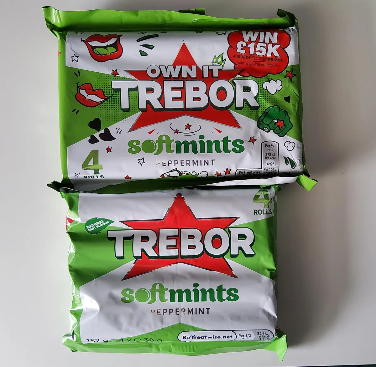 Trebor Soft Mints — 180g to 152g