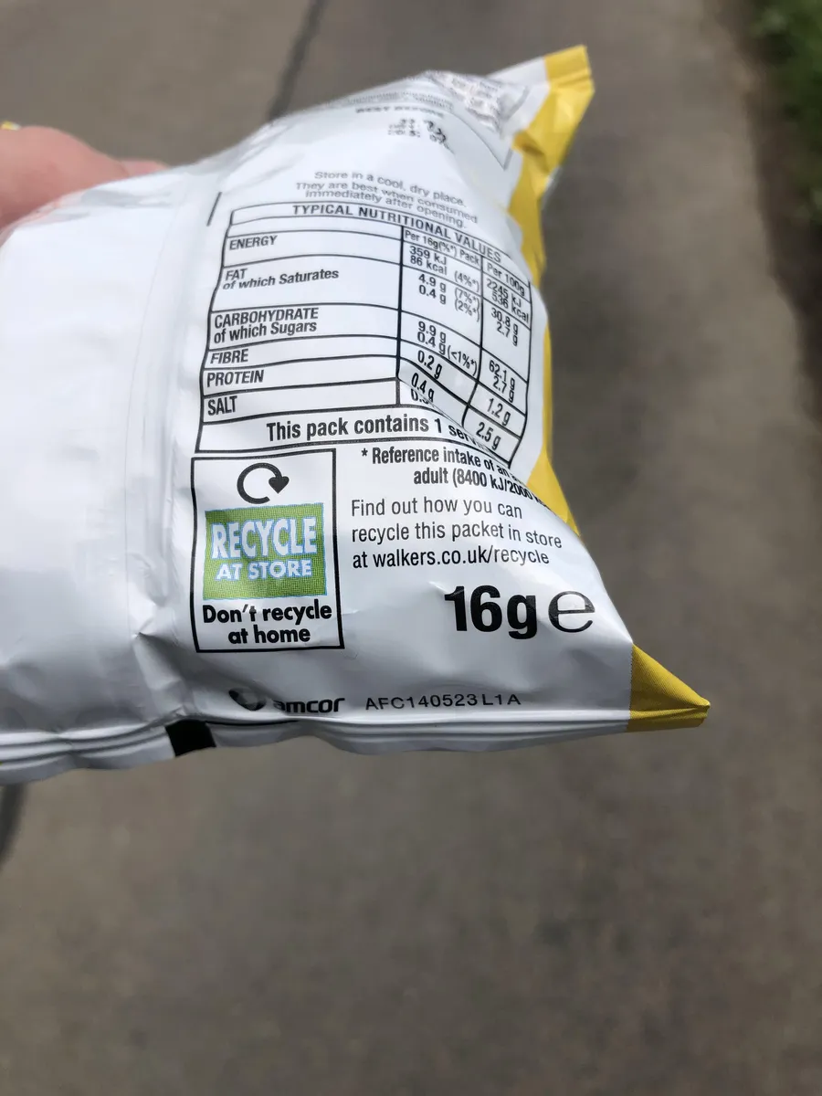 Frito-Lay Quavers — 25g to 16g