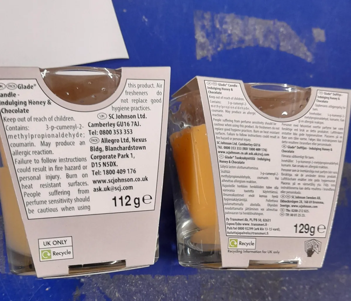 Glade Scented Candle package photo