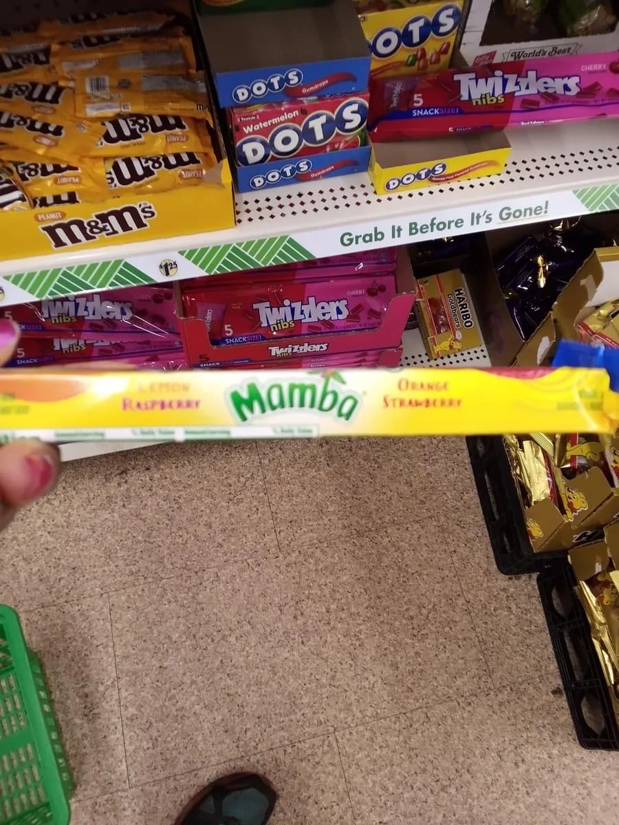 Mamba Mamba Chewy Fruit Candy — 6ct to 5ct