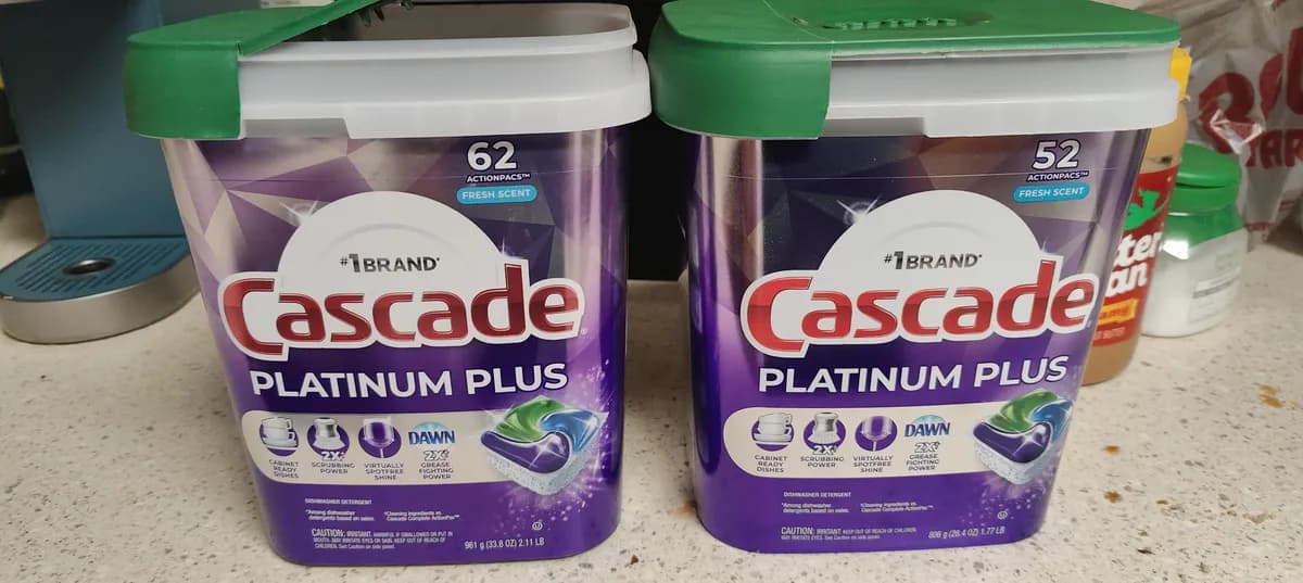 Cascade Cascade Dishwasher Pods — 62ct to 52ct