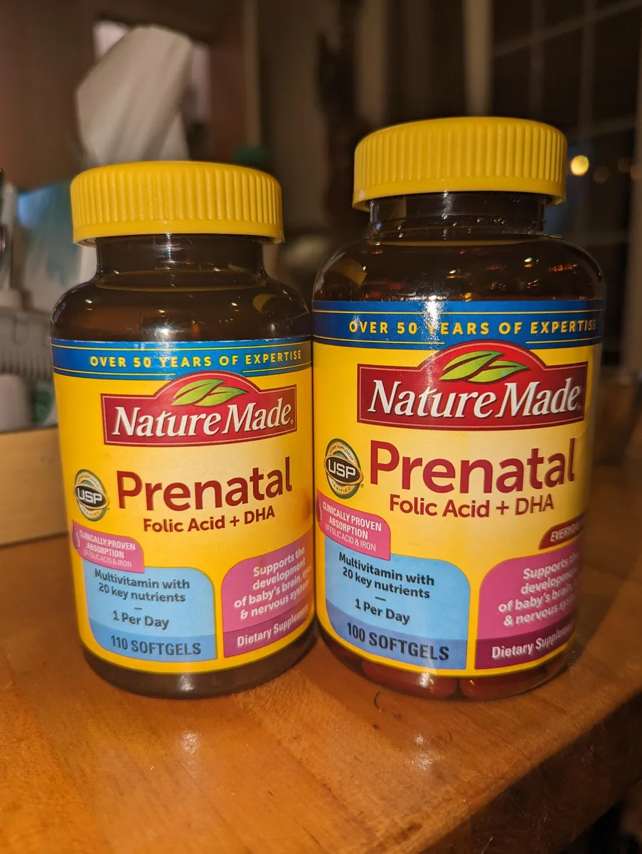 Nature Made Prenatal vitamins — 110ct to 100ct
