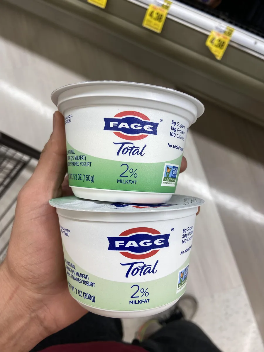 Fage Greek Yogurt — 7oz to 5.3oz