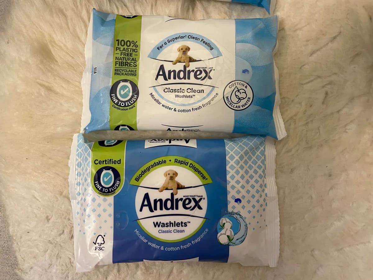 Andrex Washlets — 42ct to 36ct