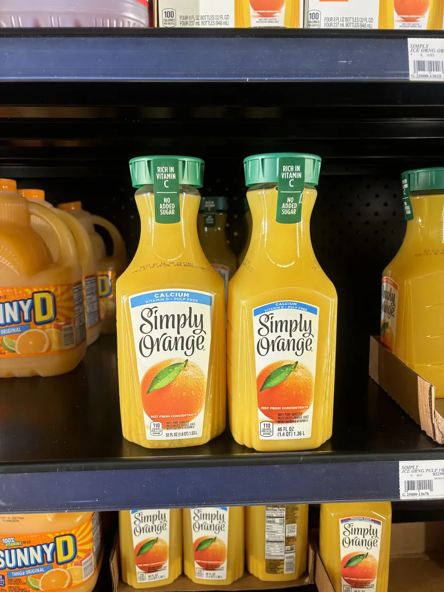 Simply Simply Orange Orange Juice — 52fl oz to 46fl oz