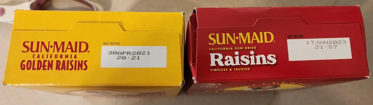 Sun Maid Raisins — 15oz to 12oz