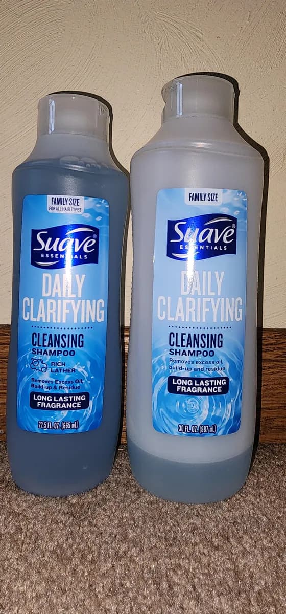 Suave Essentials Daily Clarifying Cleansing Shampoo — 30fl oz to 22.5fl oz