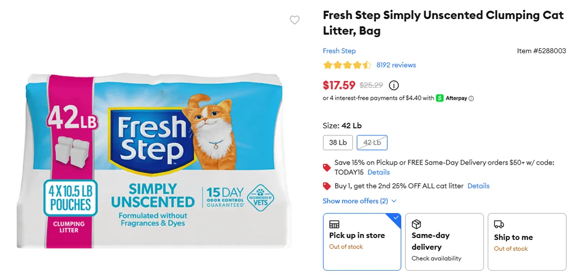 Tidy Cats Kitty Litter package photo