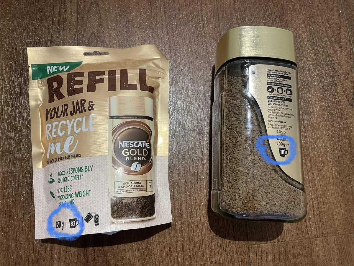 Nestle Gold Blend — 200g to 150g