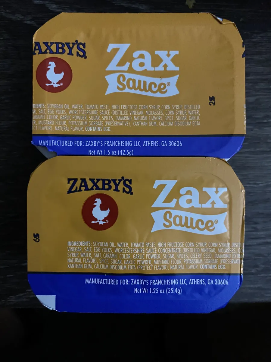 Zaxby's Sauce — 1oz to 0.75oz