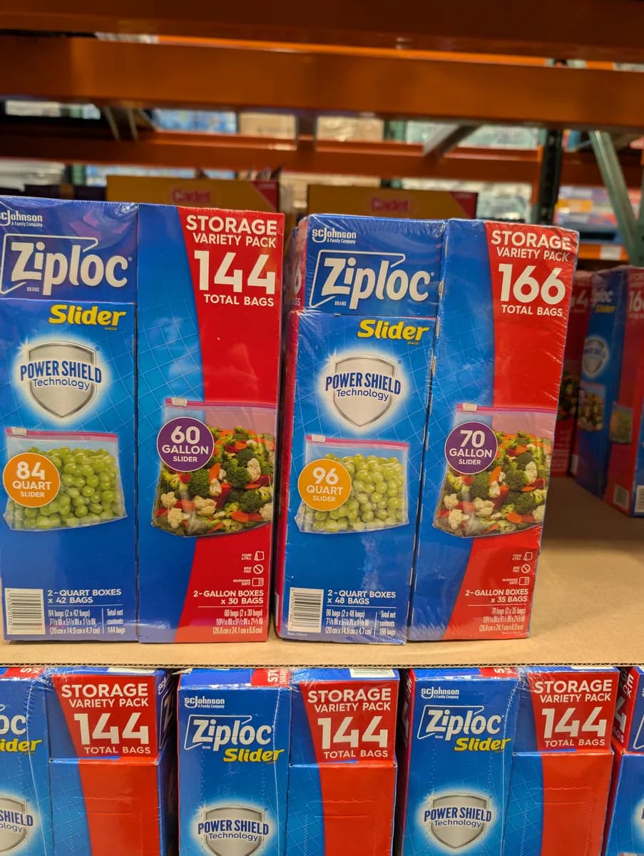 Ziploc Storage Variety Pack — 166 to 144