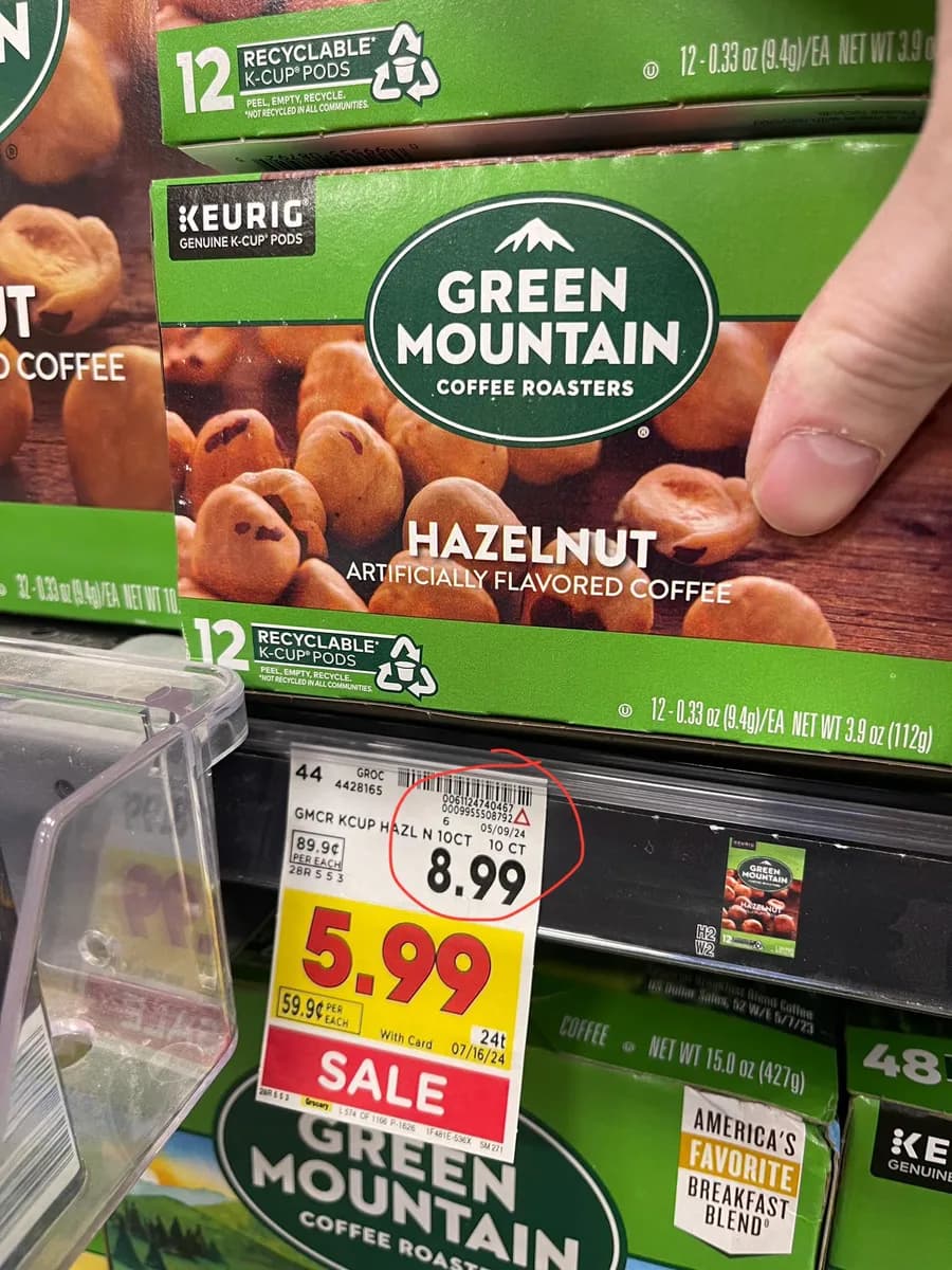 Green Mountain Coffee Roasters Hazelnut Artificially Flavored Coffee K-Cup Pods — 12ct to 10ct