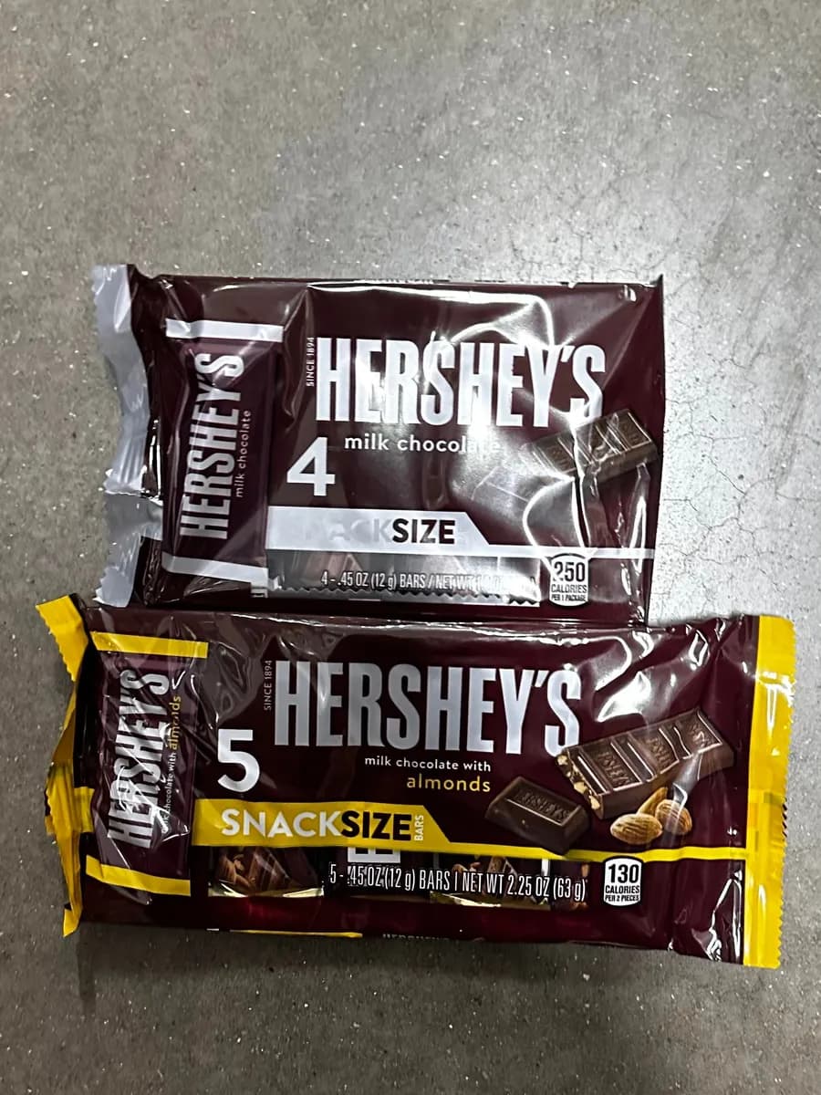 Hershey Snack packs package