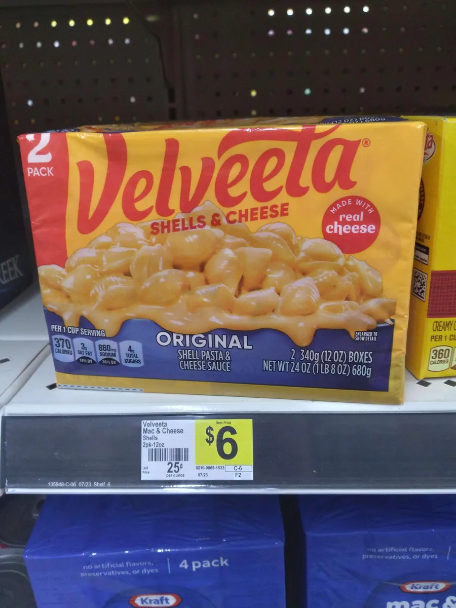 Velveeta Mac and Cheese — 3ct to 2ct
