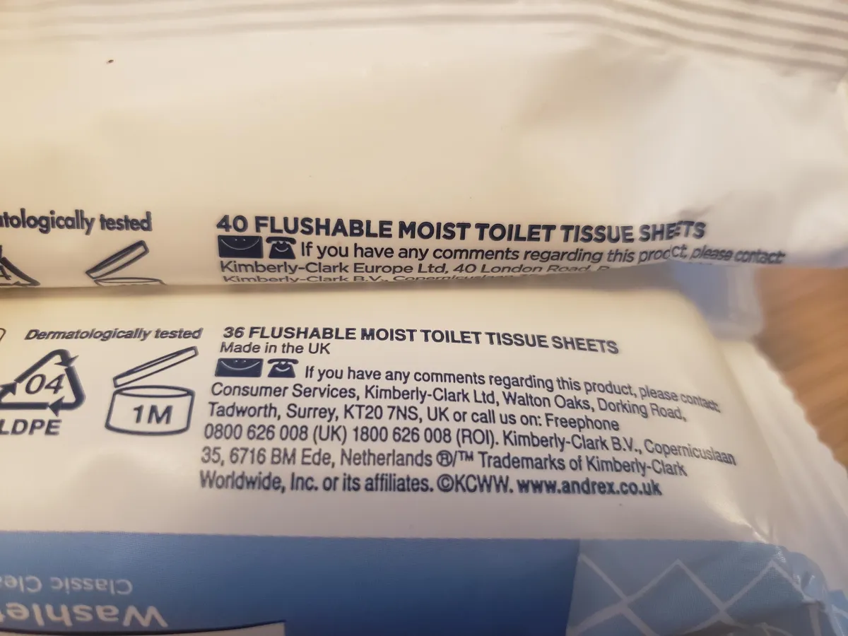Andrex Wet Wipes — 40ct to 36ct