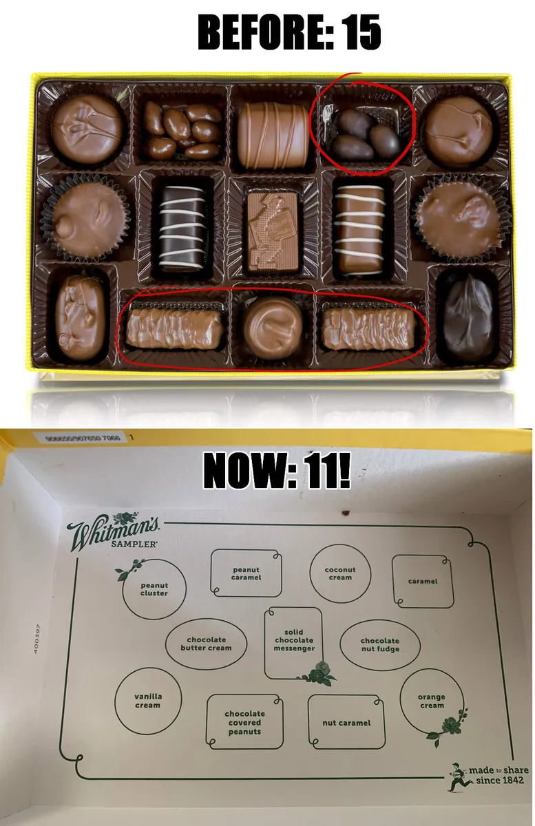 Whitman Whitman's chocolates — 15ct to 11ct