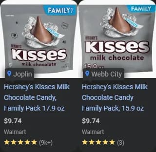 Hershey Kisses (original) package