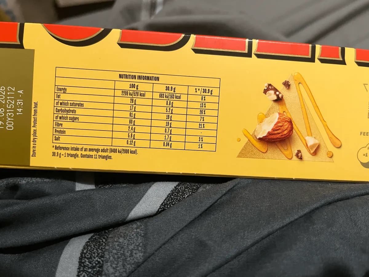 Toblerone Toblerone Large Bar — 360g to 340g