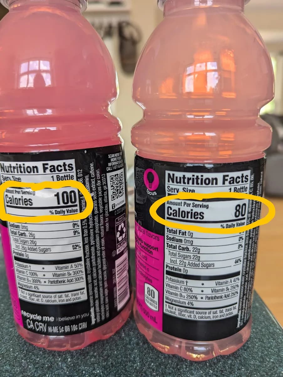 Vitamin Water Vitamin Water — 20fl oz to 16.9fl oz