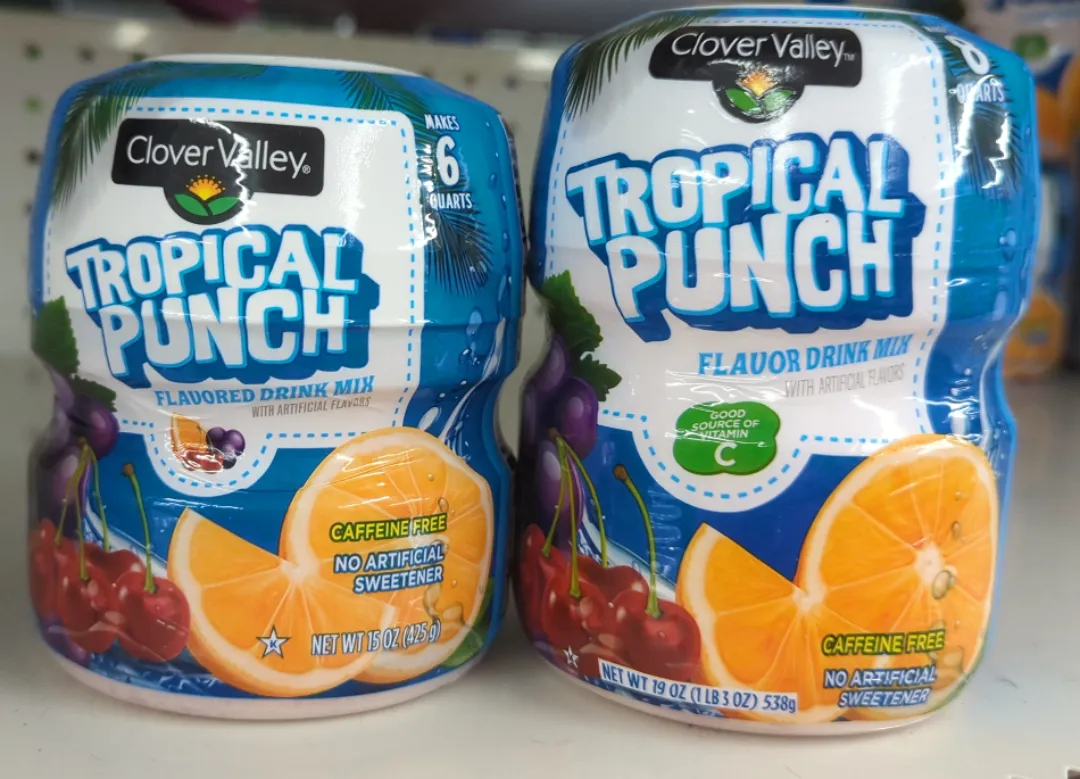 Cover Valley Tropical Punch — 19fl oz to 15fl oz