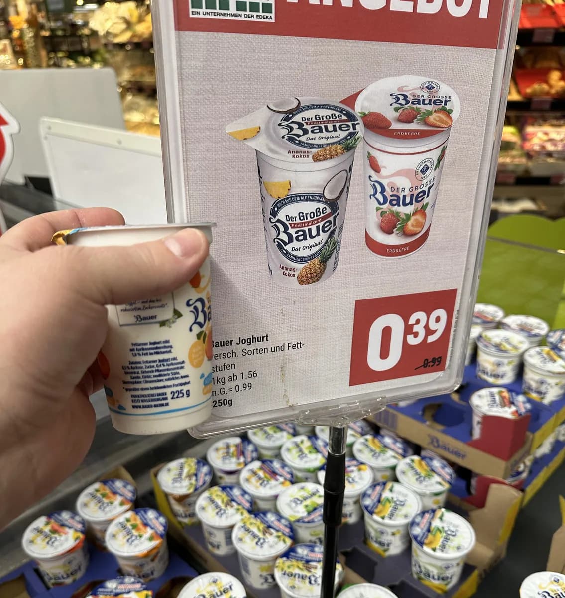 Bauer Yogurt — 250g to 225g