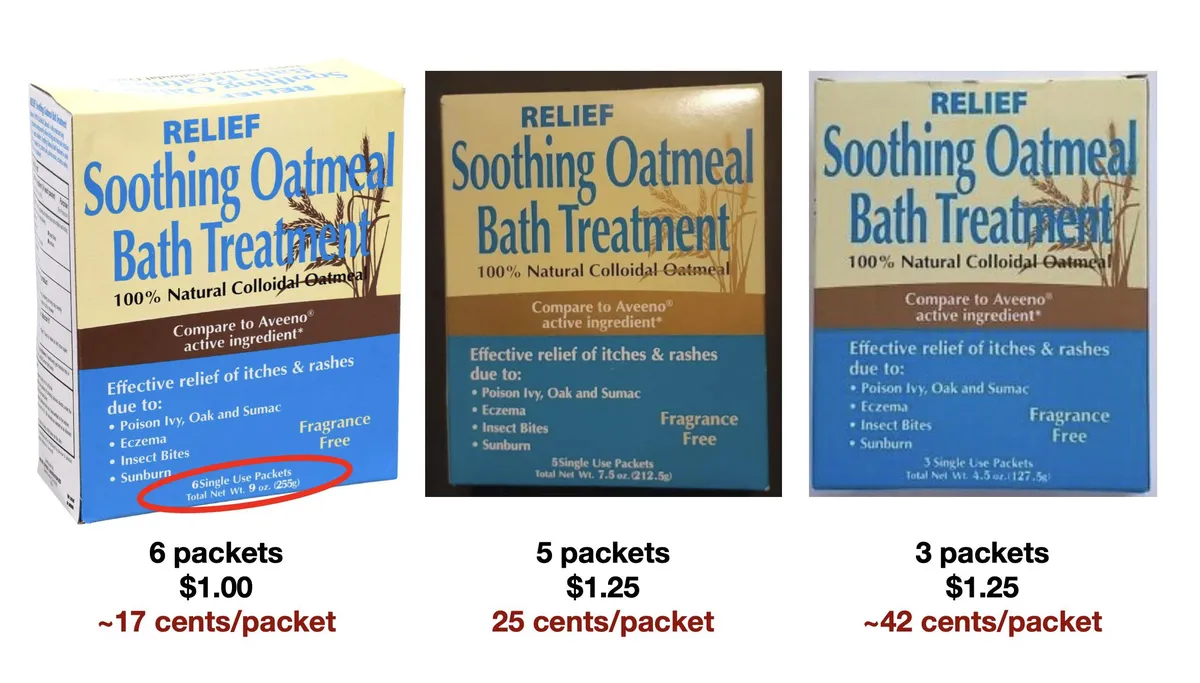 Dollar Tree Oatmeal Bath package photo