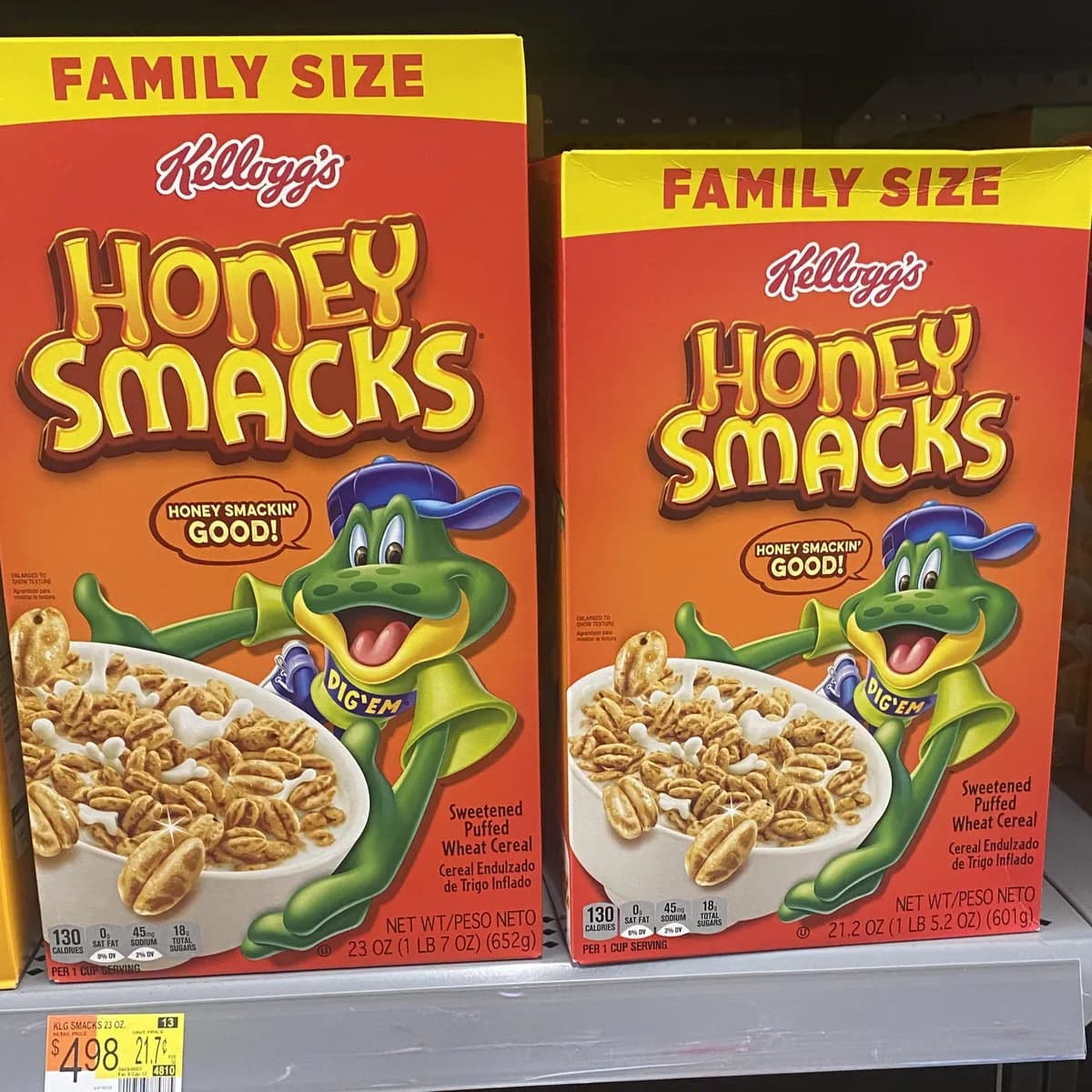 Kellogg Honey Smacks package