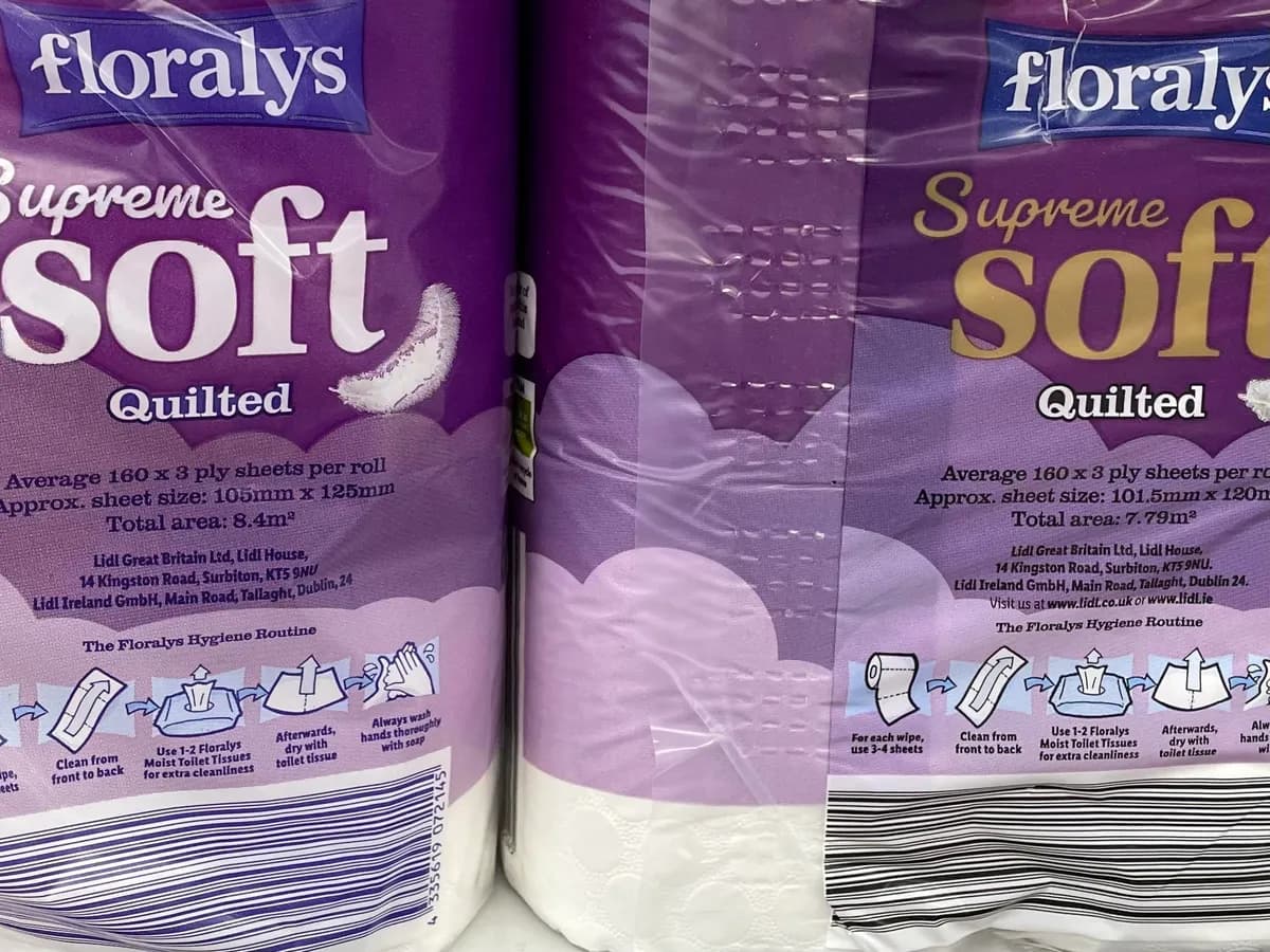 Floralys Toilet Paper — 8.4m² to 7.79m²