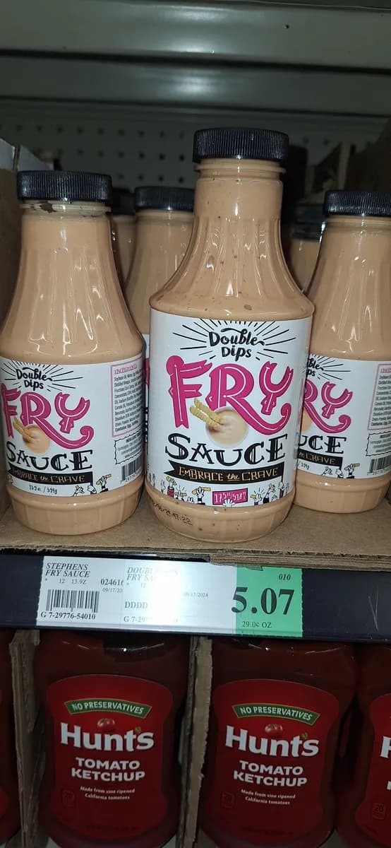 Double Dips Fry Sauce — 16.5fl oz to 13.9fl oz