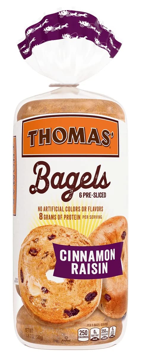 Thomas Cinnamon Raisin Bagels package photo