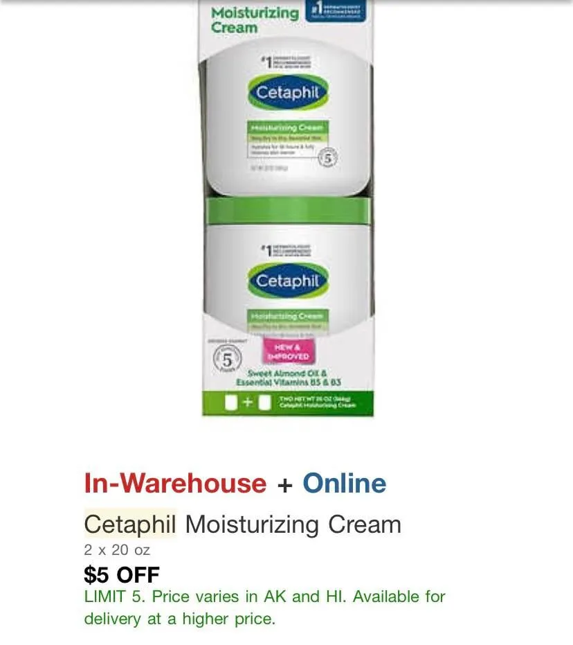 Cetaphil Moisturizing Cream package photo