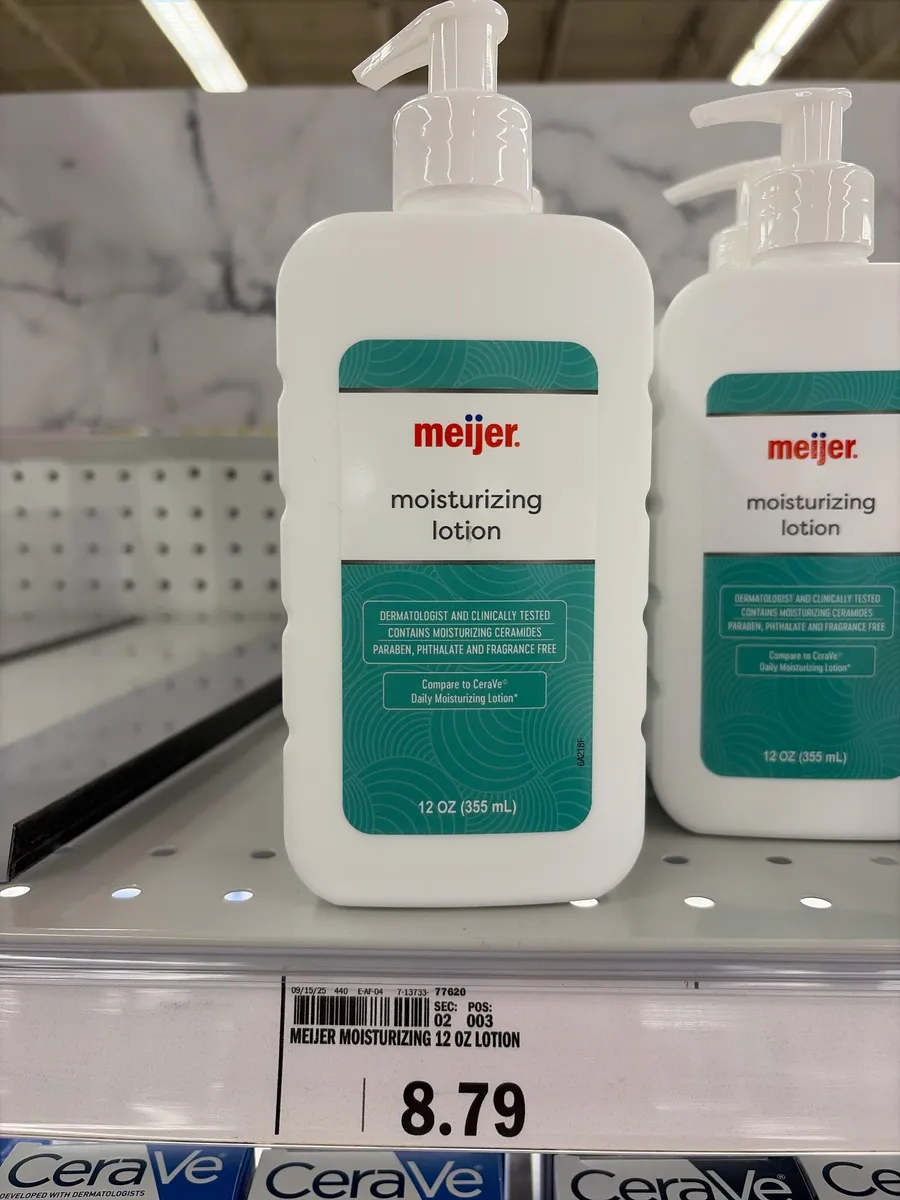 Meijer lotion package photo