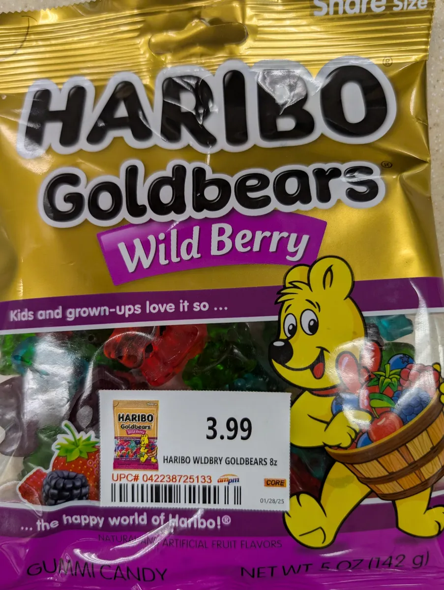 Haribo Wild Berry — 8oz to 5oz