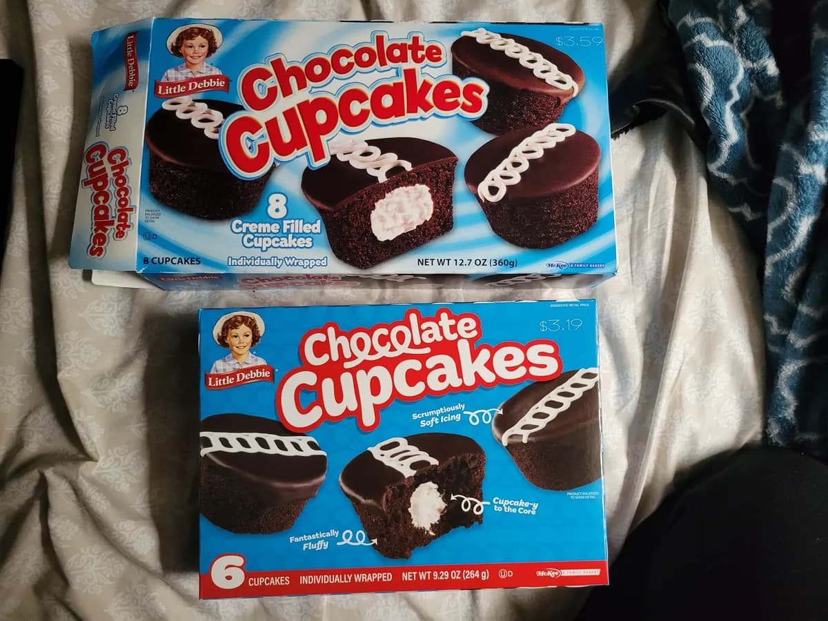 Little Debbie Cupcakes — 8ct to 6ct