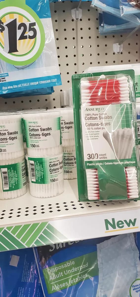 Dollar Tree cotton swabs package photo