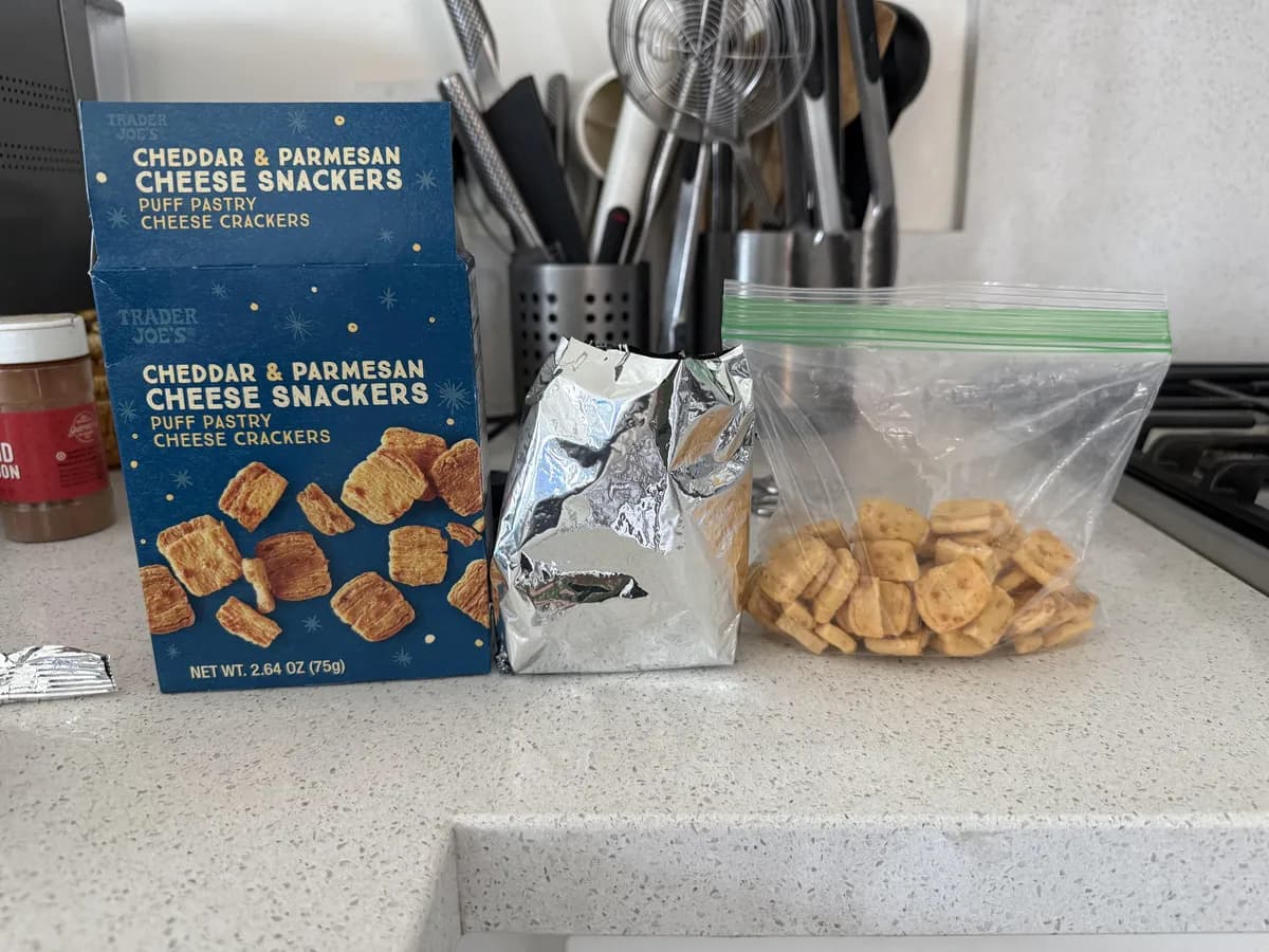 Trader Joe's Cheddar Cheese Pastry Puff Crackers