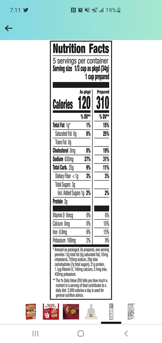 Hamburger Helper Hamburger Helper — 6.6oz to 5.5oz