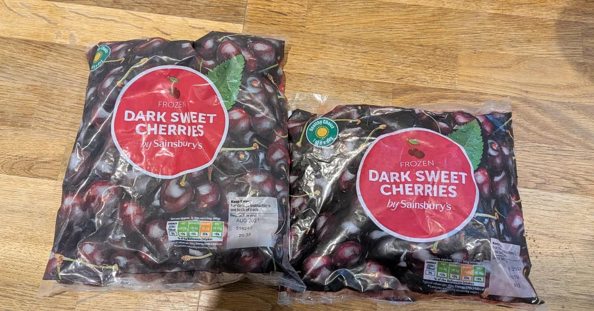 Sainsbury's Frozen Cherries — 450g to 300g