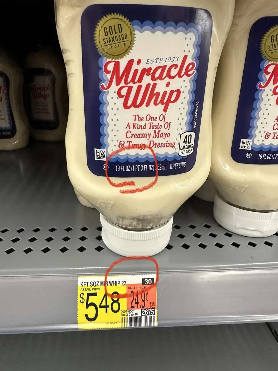 Miracle Whip Miracle Whip — 15oz to 12oz