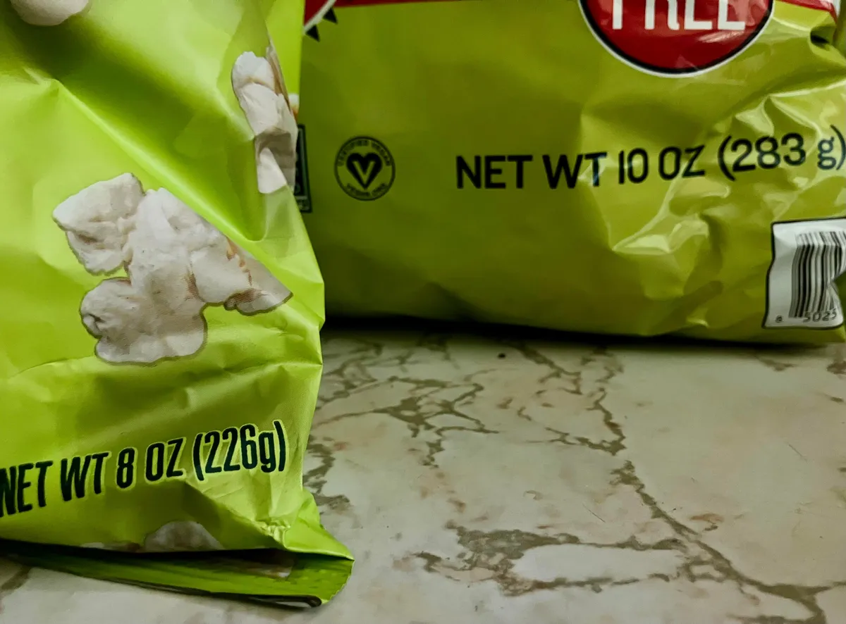 Skinny Pop Skinny Pop popcorn — 10oz to 8oz