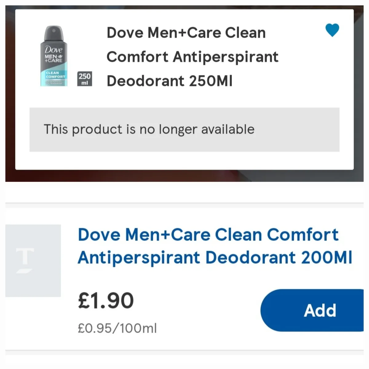 Dove Dove Men's Deodorant — 250ml to 200ml
