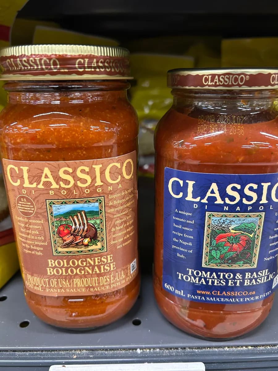 Classico Classico pasta sauce — 500ml to 450ml