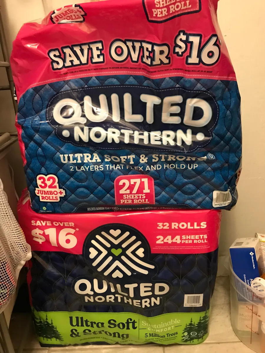 Quilted Northern Toilet Paper 32 rolls — 915.3sq ft to 864.1sq ft