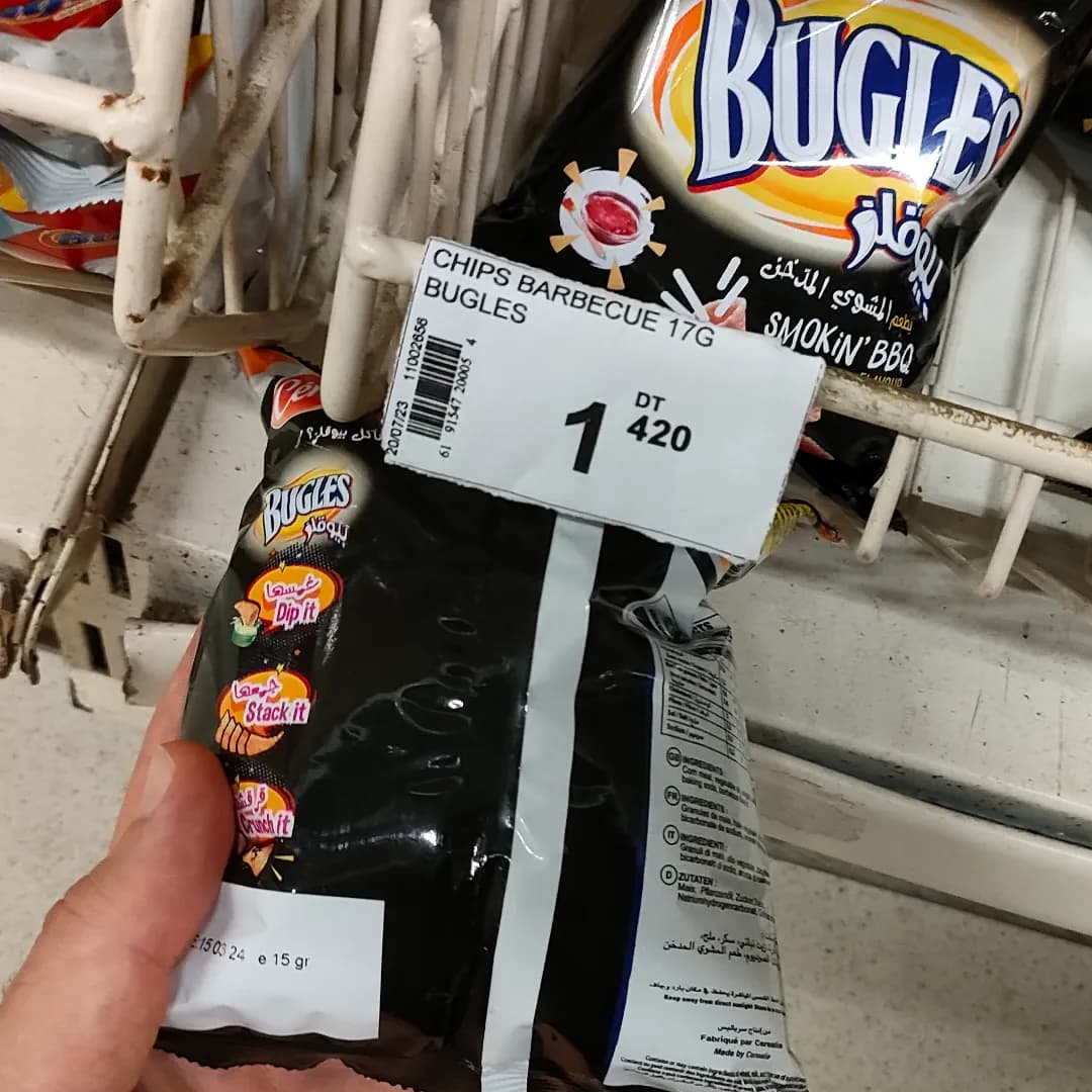 Bugles pasta — 30g to 15g